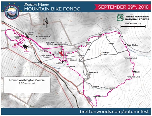 Omni Mount Washington Resort MTB Fondo map
