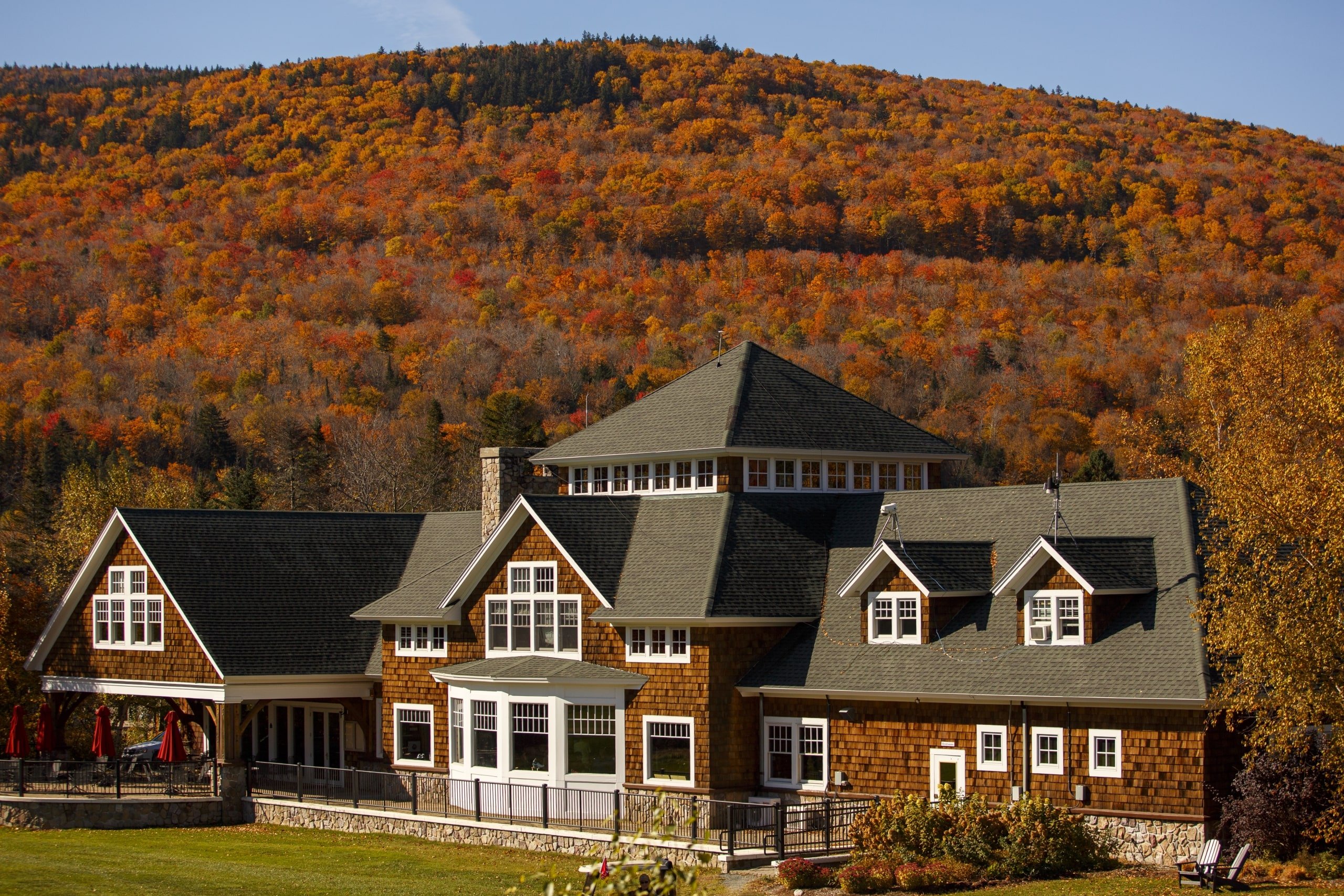 Exterior view of The Grille on a fall day