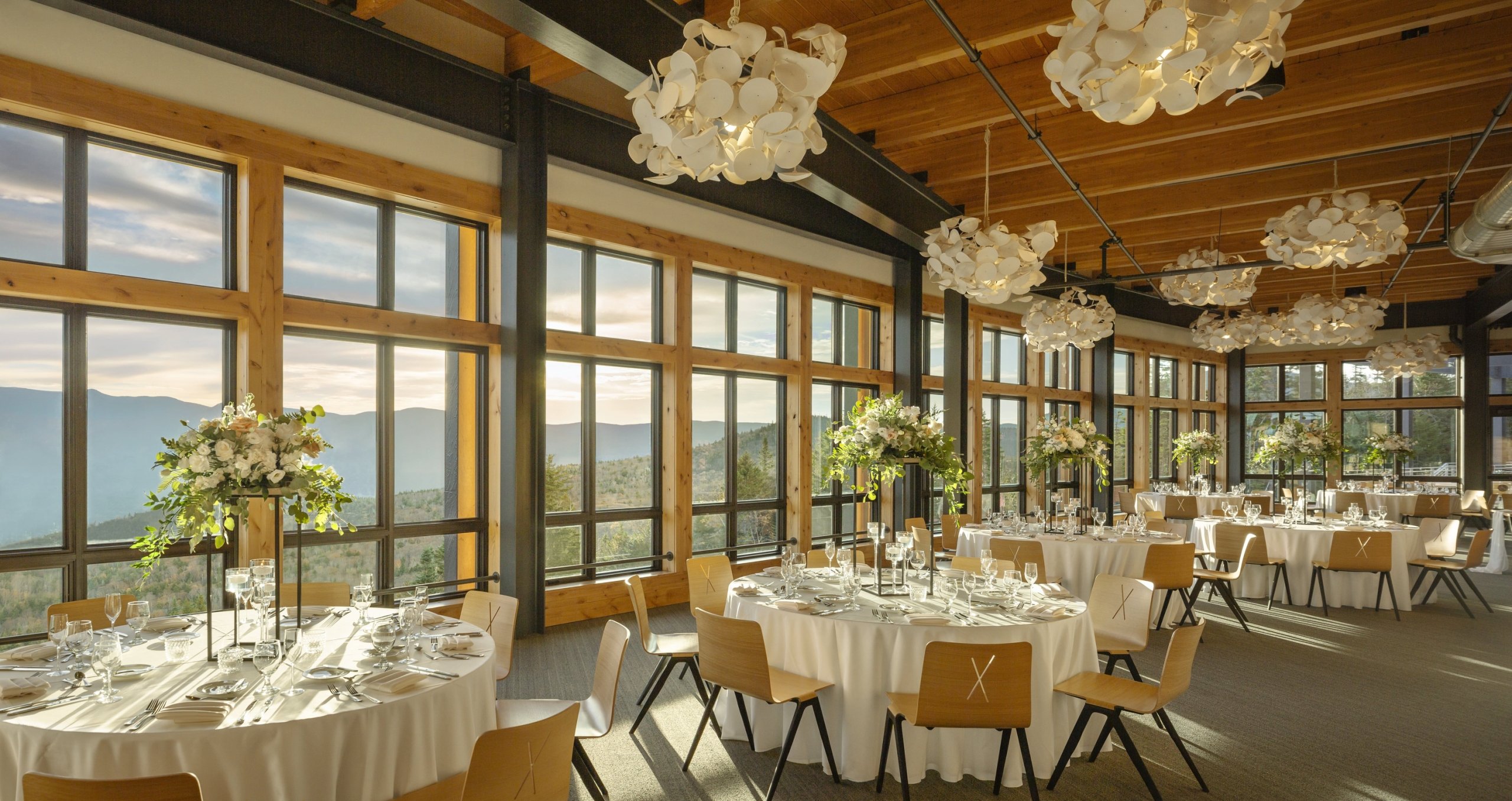 The dining room at Crystal Hills Restaurant in Bretton Woods.
