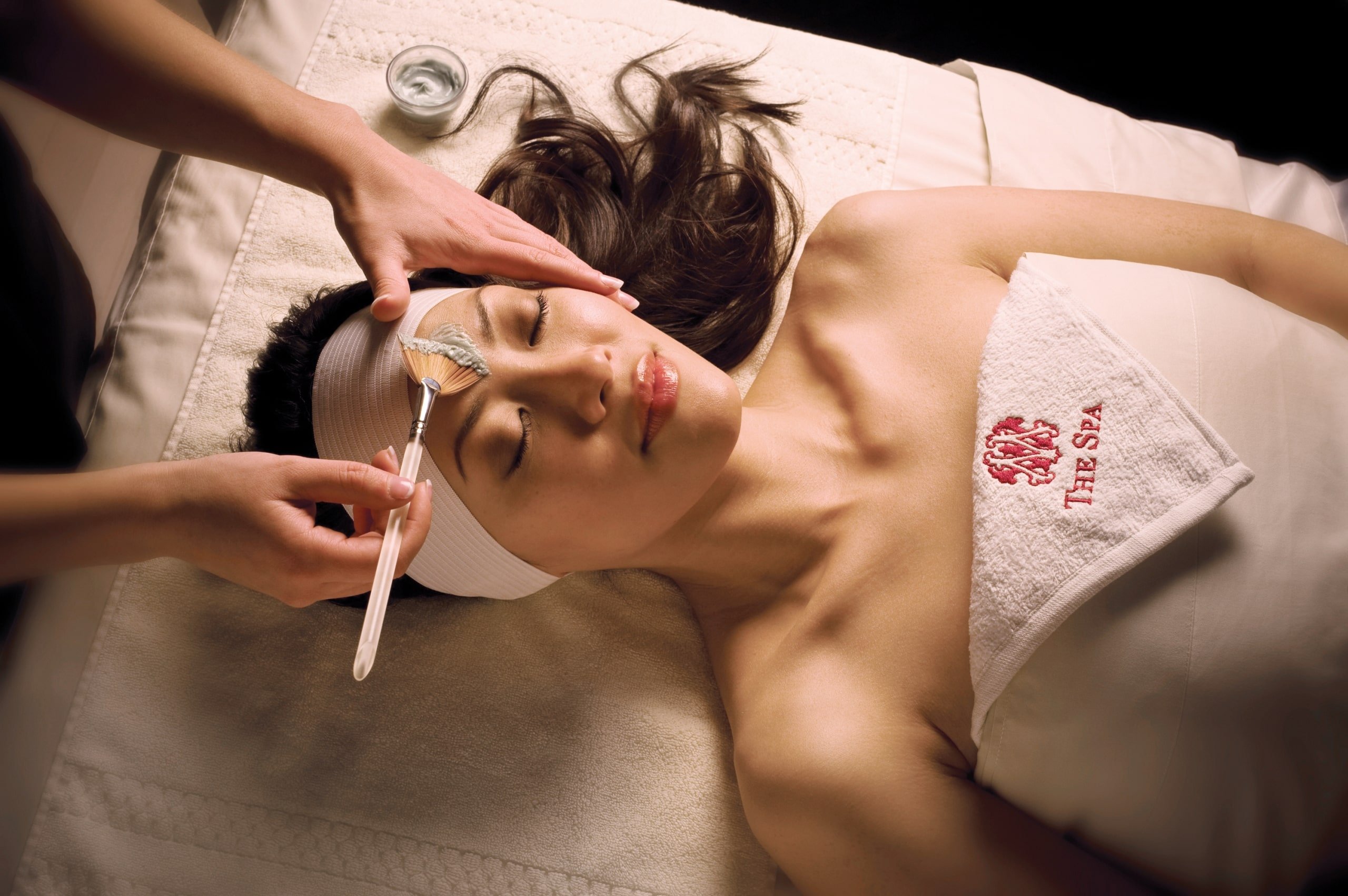 A woman receives a facial at Mount Washington Resort and Spa.