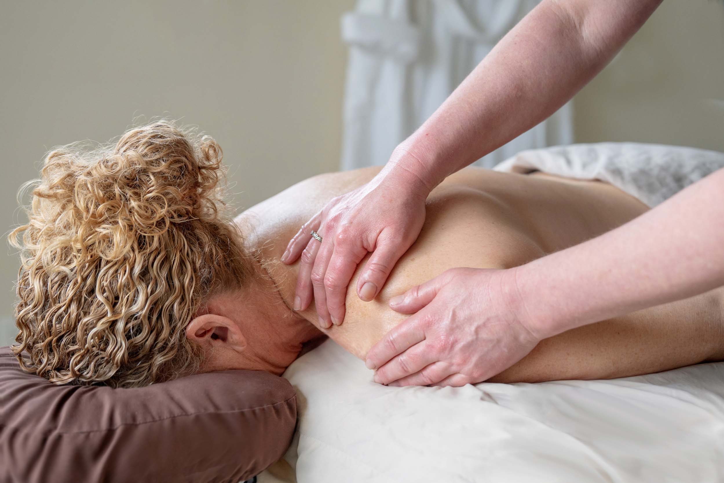 A woman gets a massage at Mount Washington Resort and Spa.
