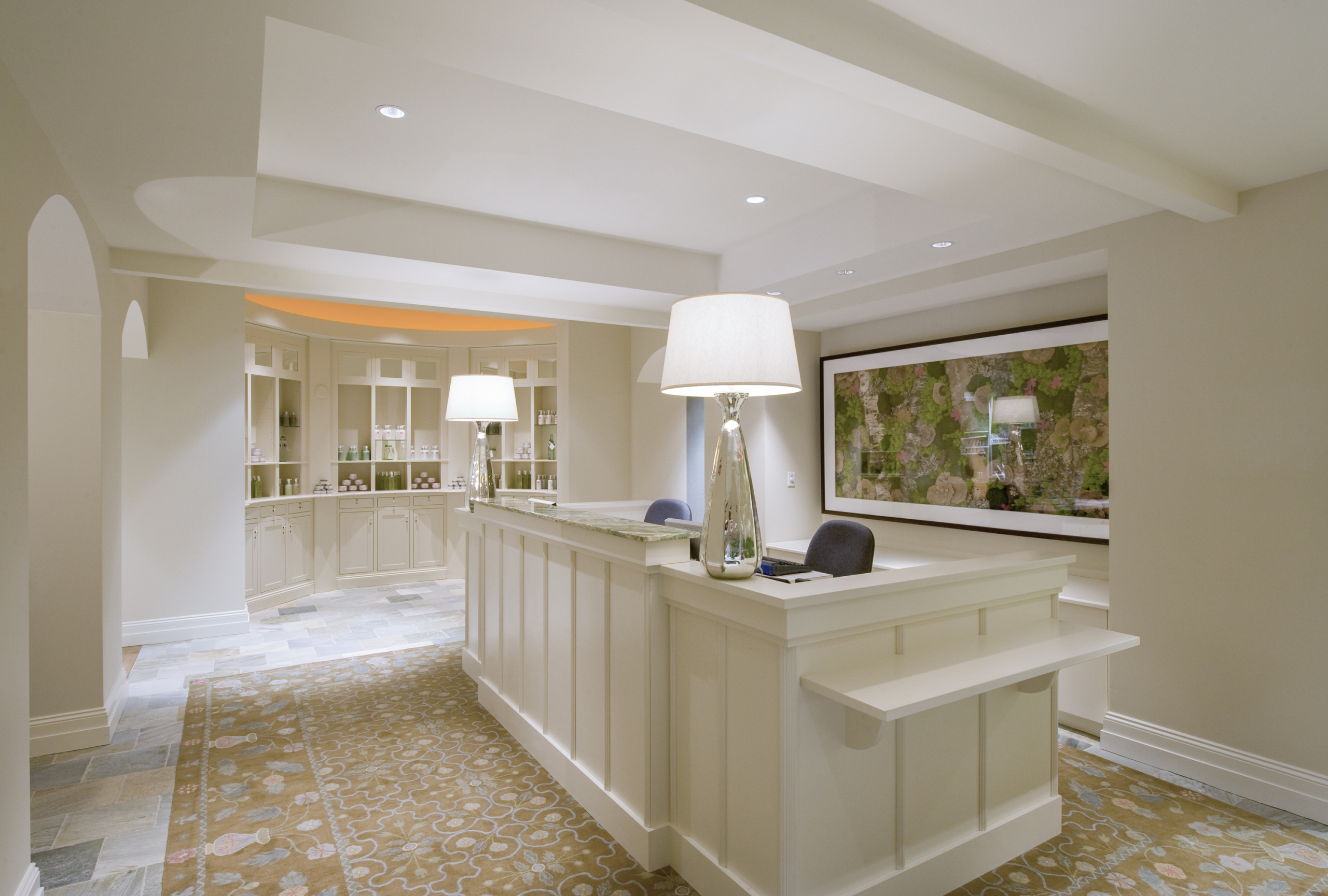 The reception of the spa at Mount Washington Resort and Spa.