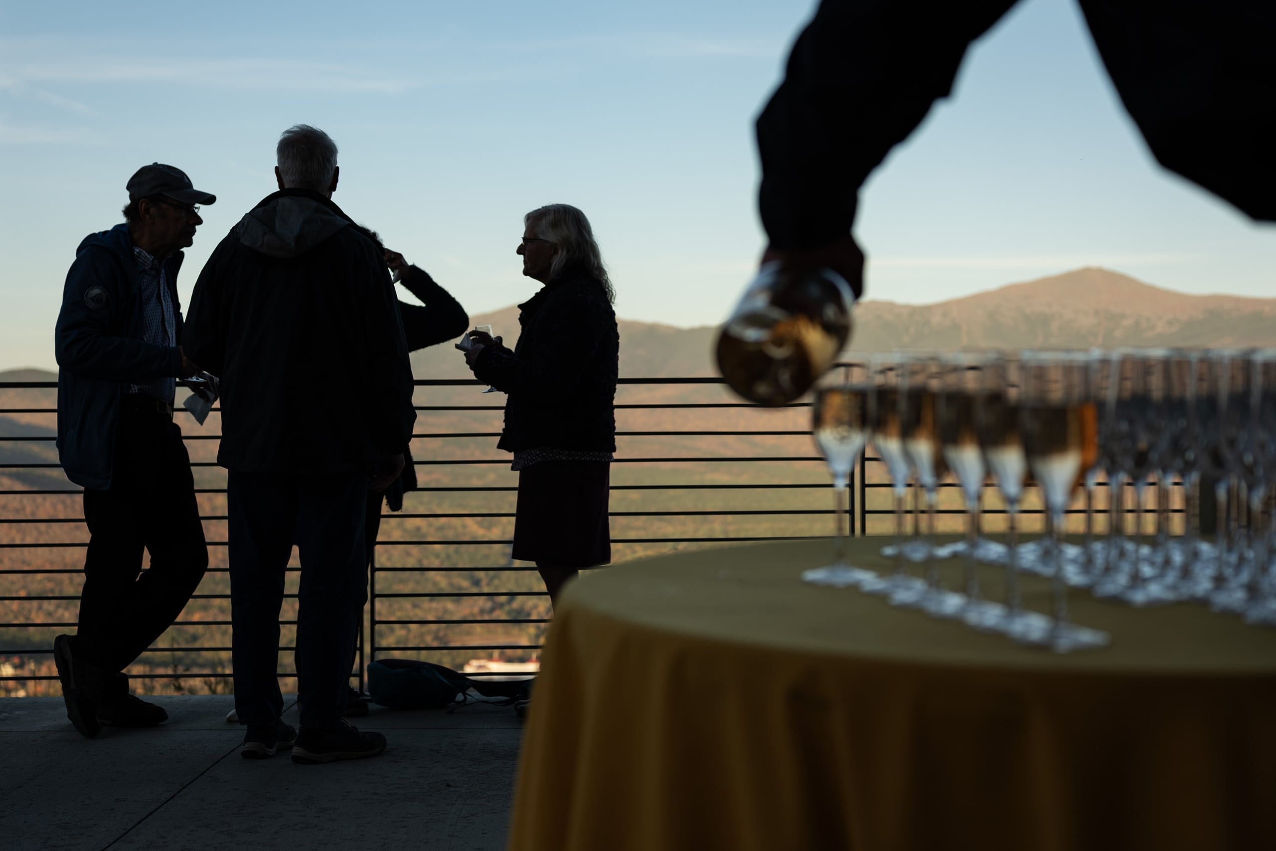 Full Moon Dinner series at Bretton Woods during sunset of Mount Washington and Presidential Range