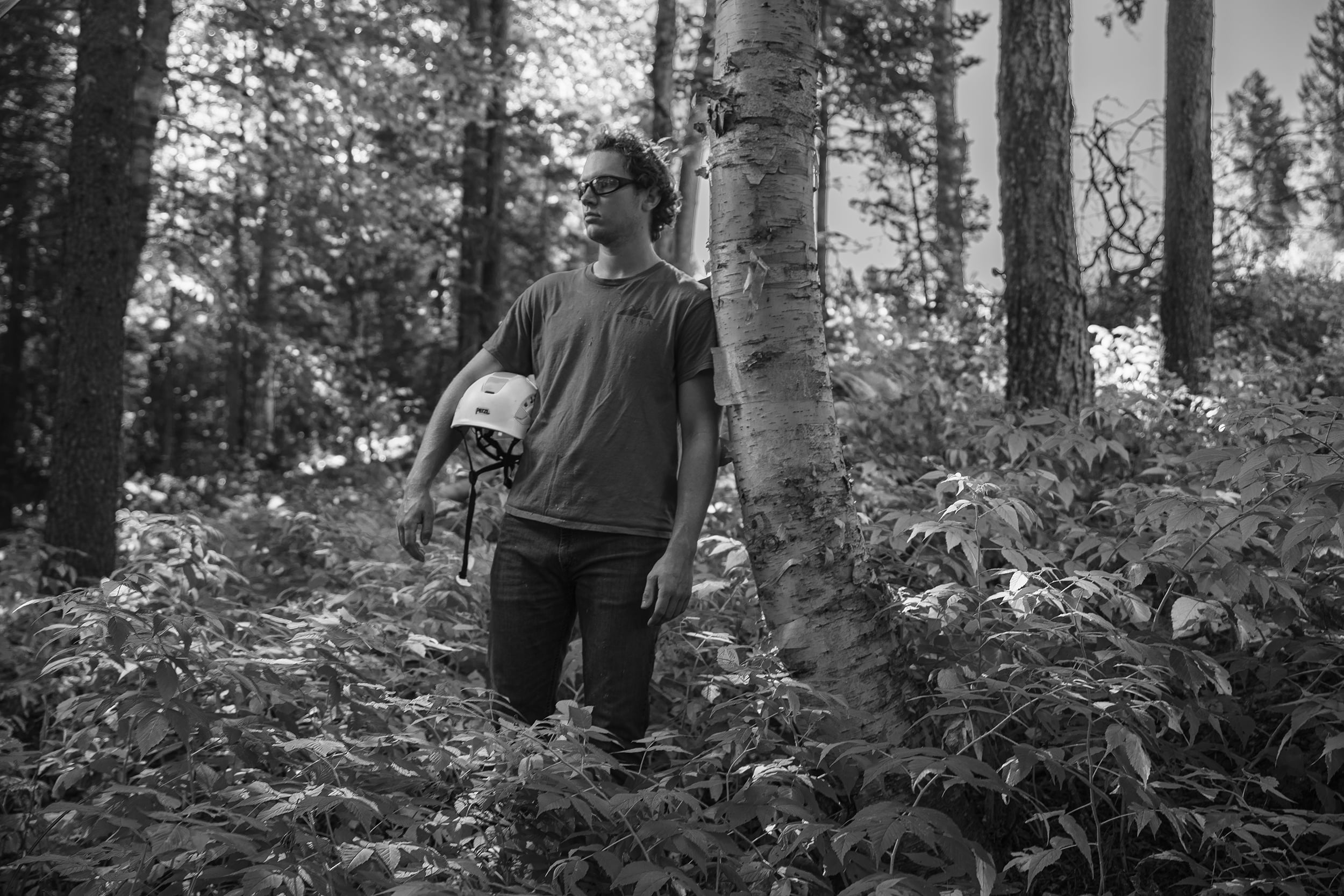Bretton Woods Ski Area Trail Crew working in the woods to maintain trails in New Hampshire