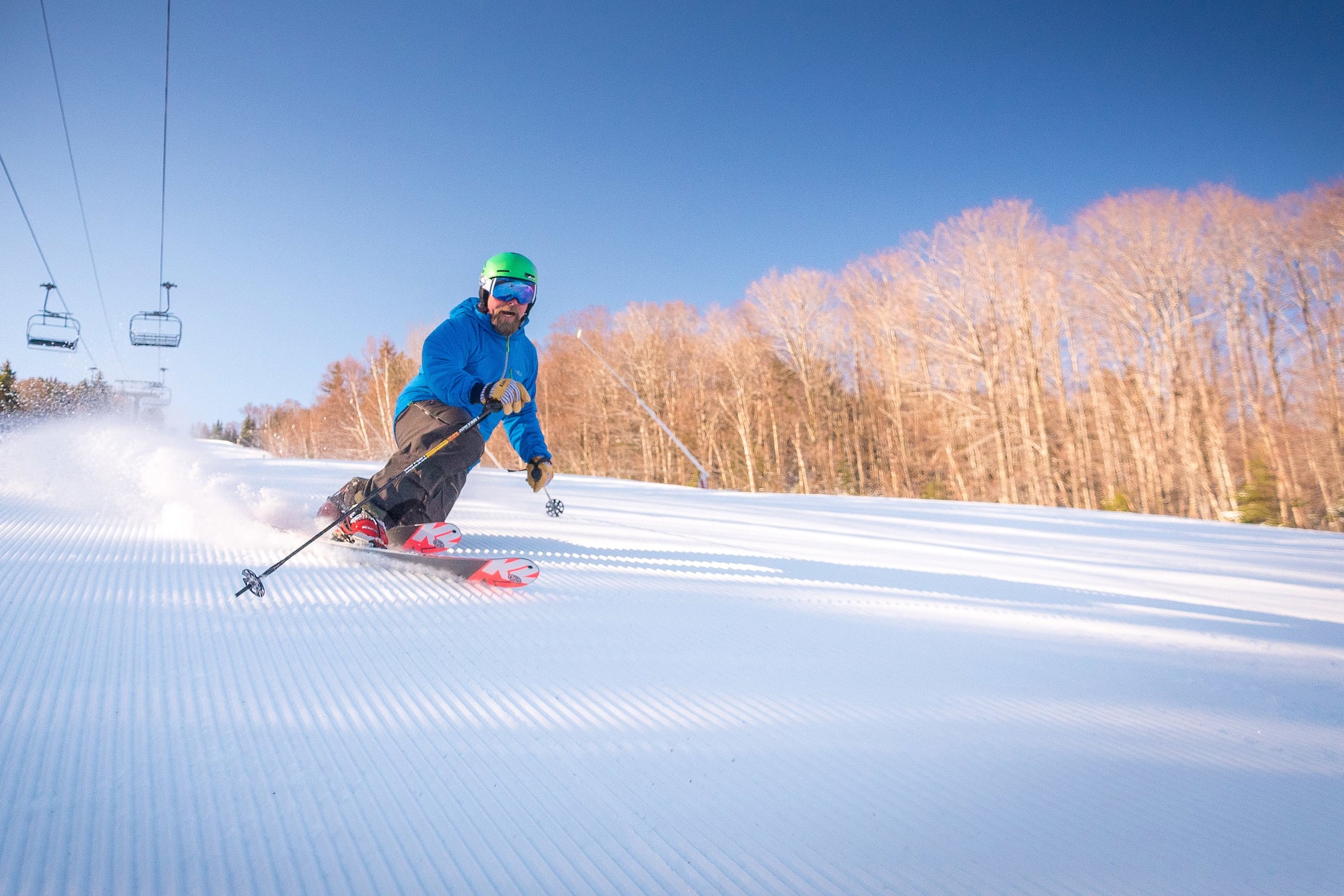 Alpine skiing at Bretton Woods Ski Area in New Hampshire