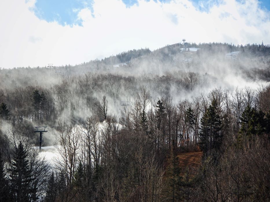 Snowmaking is on in full force today!
